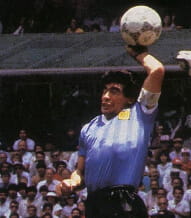 La Main de Dieu de Diego Maradona