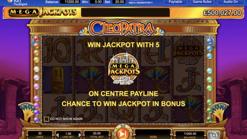 Machine à sous MegaJackpots Cleopatra