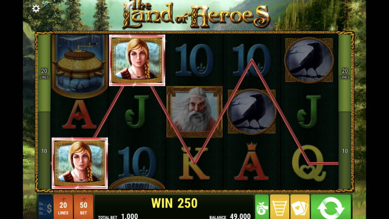 La machine à sous Land of Heroes