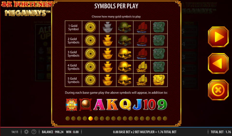 Machine à sous 88 Fortunes Megaways