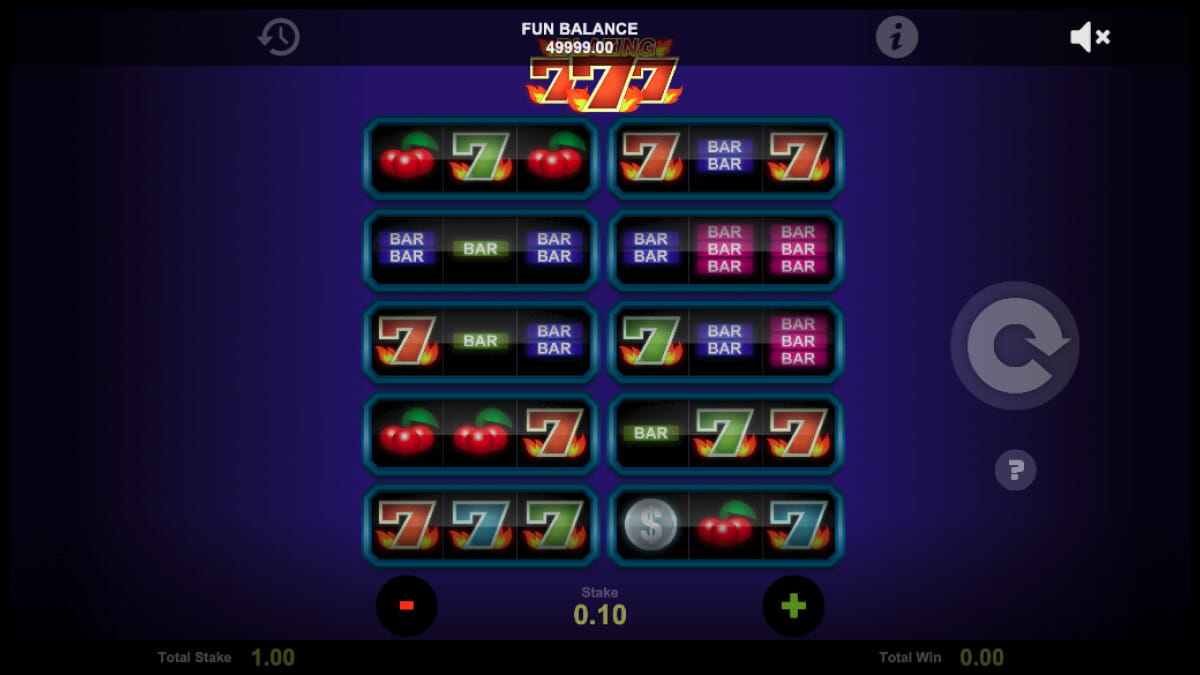 Machine à Sous Blazing Sevens