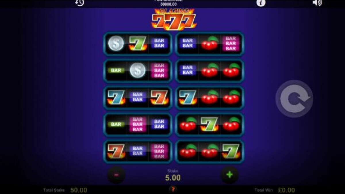 Machine à Sous Blazing Sevens